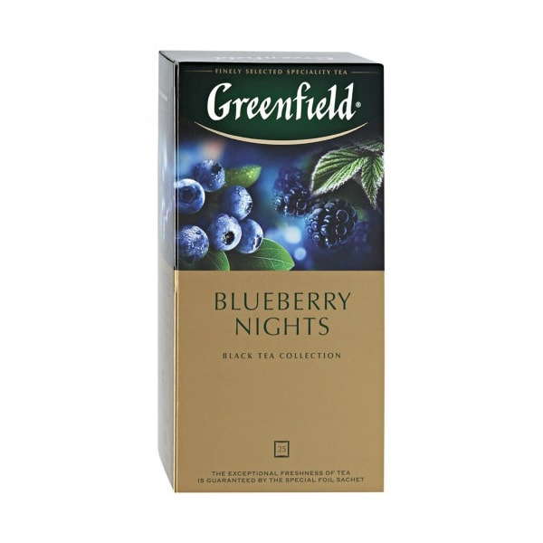 Чай Greenfield черный Blueberry Nights листовой 25 пакетиков